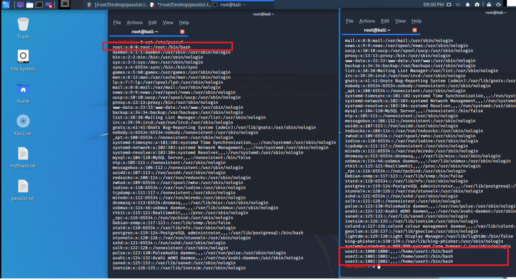 passwd file Stores User Account Details